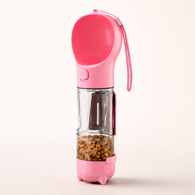 Virido™ 4-in-1 Honden Reisfles met Voederbakje