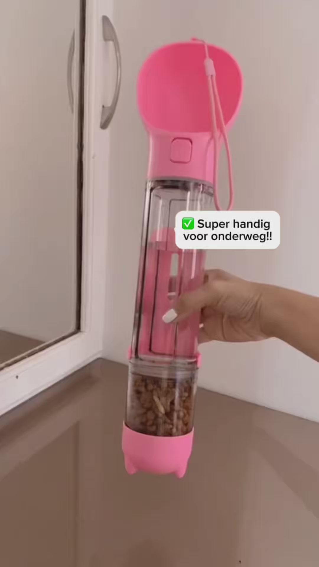 Virido™ 4-in-1 Honden Reisfles met Voederbakje